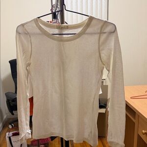 Forever 21 Vintage Women's White Long Sleeve Top
